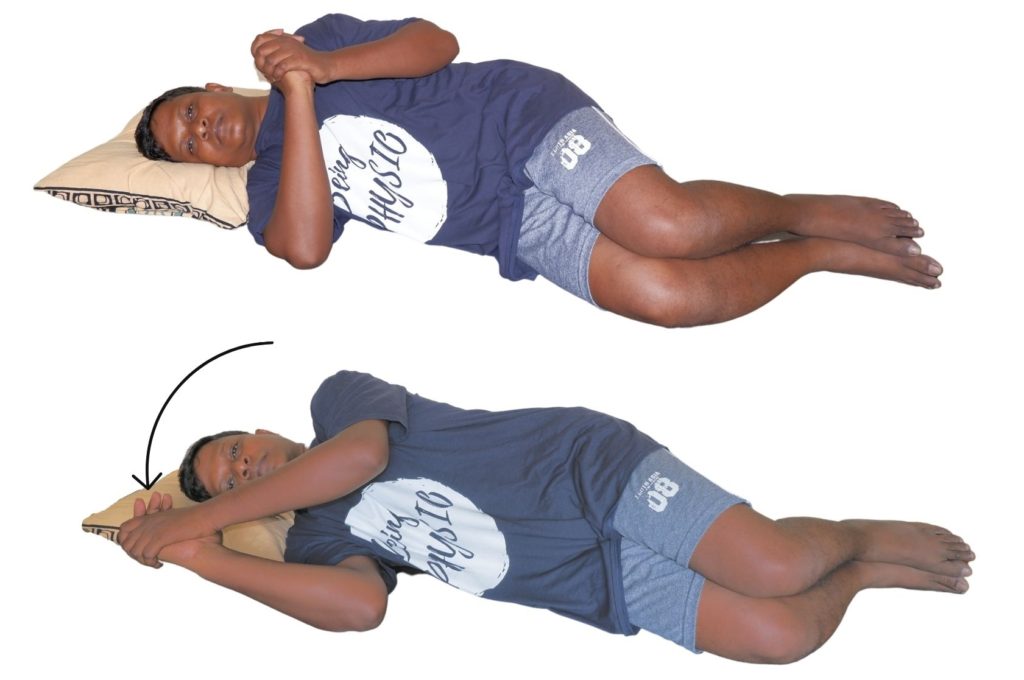 sleeper stretch for shoulder stiffness exercise
