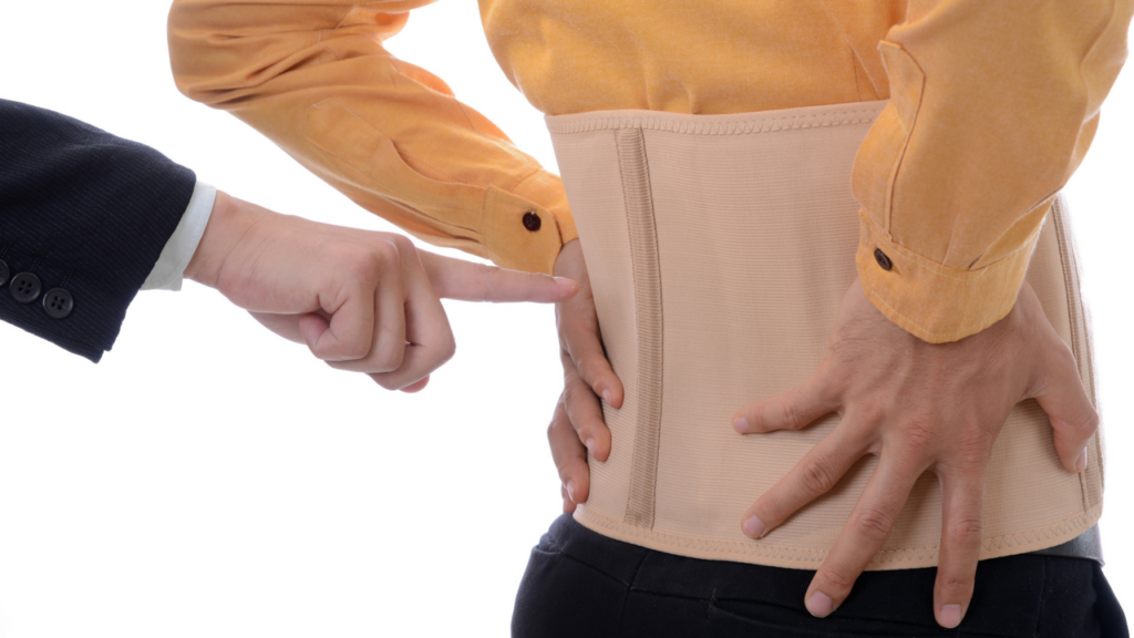 back pain belt size calculator