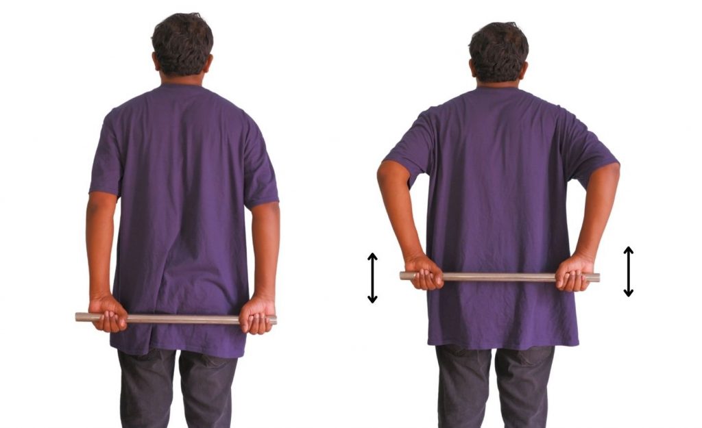 wand exercise internal rotation for frozen shoulder