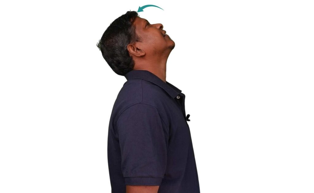 neck backward bending for neck spondylitis pain relief