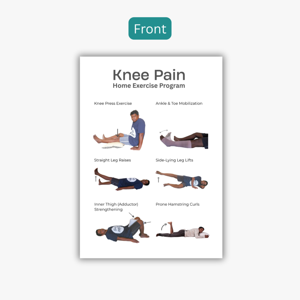 OA knee pain exercise chart