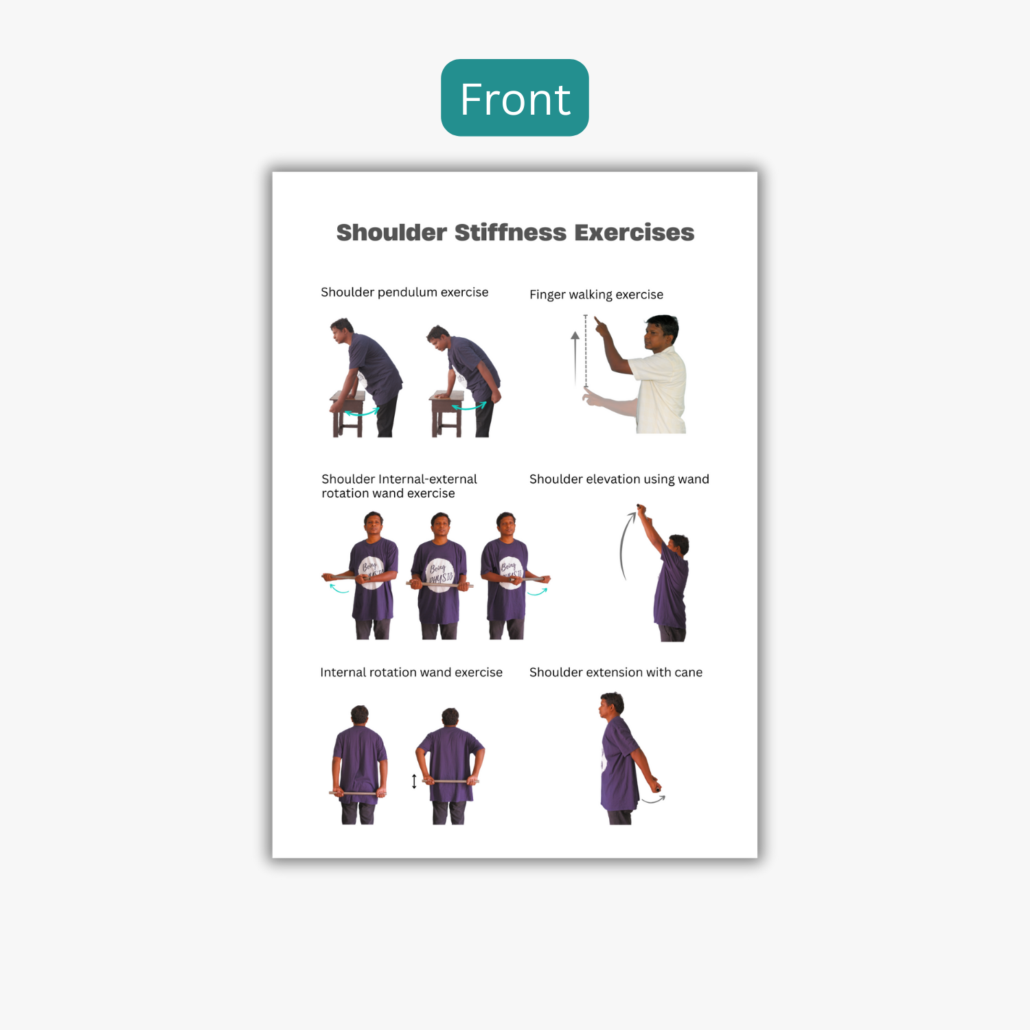 Shoulder Pain Chart.pdf Shoulder Stiffness Exercise Chart PDF – 2- Pages Printable for Clinics ...