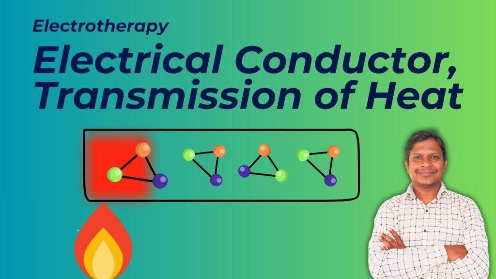 Electrical conductors, state of matter and transmission of heat in electrotherapy
